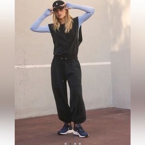 Free People Throw and Go Onesie in Black